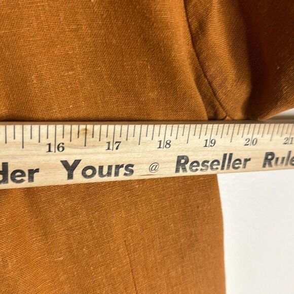 Pinkfilosopy ladies rust open front linen boyfriend blazer size smalll - Picture 6 of 9